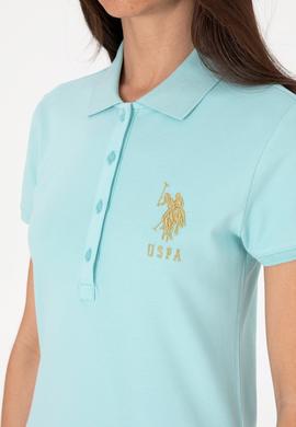 Kadın Aqua Polo Yaka Mini Boy Örme Elbise - 50297457124