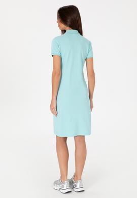 Kadın Aqua Polo Yaka Mini Boy Örme Elbise - 50297457124