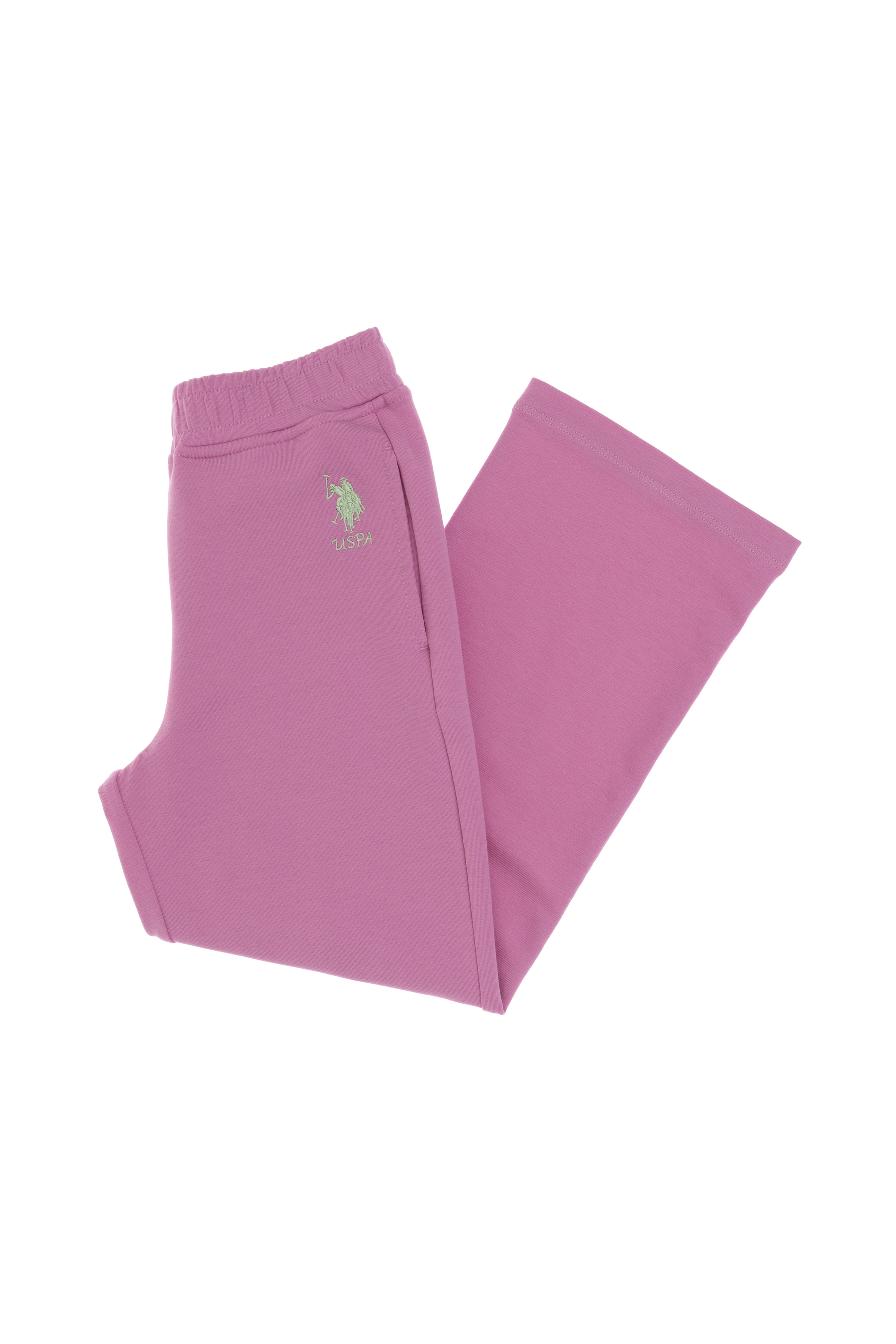 Kız Çocuk Fuşya Loose Fit İki İplik Eşofman Altı