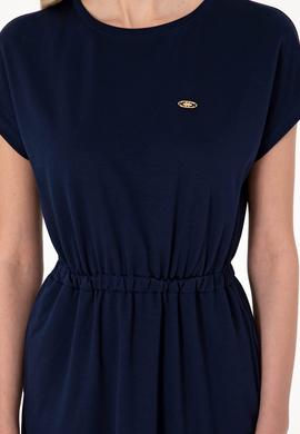Kadın Lacivert Bisiklet Yaka Mini Boy Örme Elbise - 50306033004