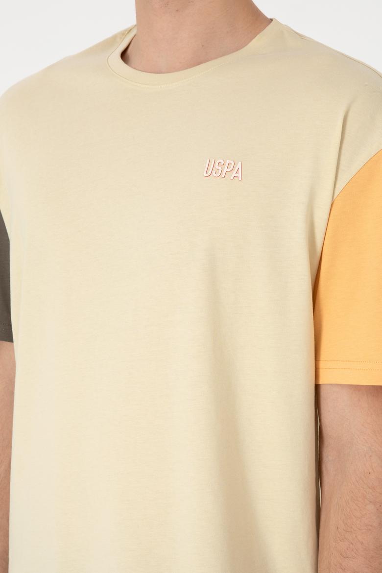 Erkek Comfort Fit Bisiklet Yaka Açık Haki Tişört - 50306921028