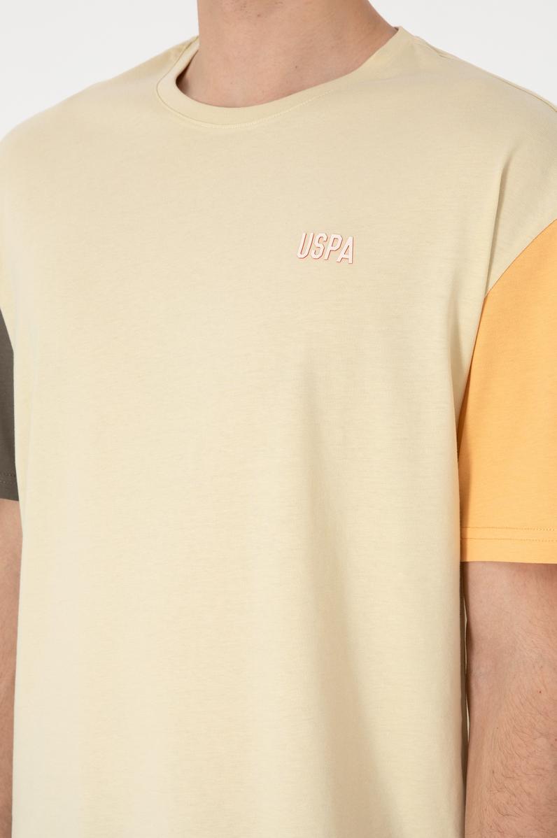 Erkek Comfort Fit Bisiklet Yaka Açık Haki Tişört