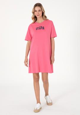 Kadın Pembe Modal Karışımlı Bisiklet Yaka Mini Boy Örme Elbise - 50306675031