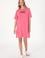 Kadın Pembe Modal Karışımlı Bisiklet Yaka Mini Boy Örme Elbise