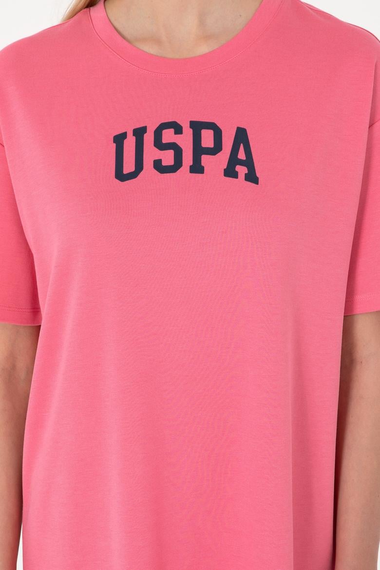 Kadın Pembe Modal Karışımlı Bisiklet Yaka Mini Boy Örme Elbise - 50306675031