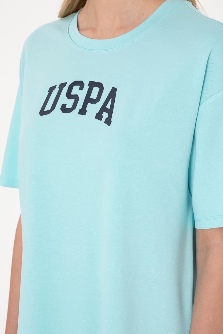 Kadın Aqua Modal Karışımlı Bisiklet Yaka Mini Boy Örme Elbise - 50306675004