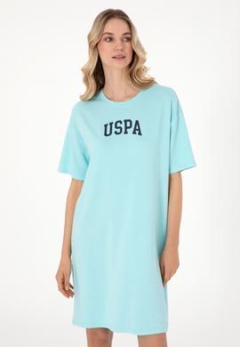 Kadın Aqua Modal Karışımlı Bisiklet Yaka Mini Boy Örme Elbise - 50306675004