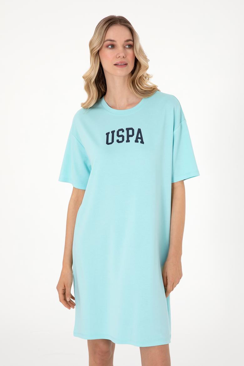 Kadın Aqua Modal Karışımlı Bisiklet Yaka Mini Boy Örme Elbise - 50306675004