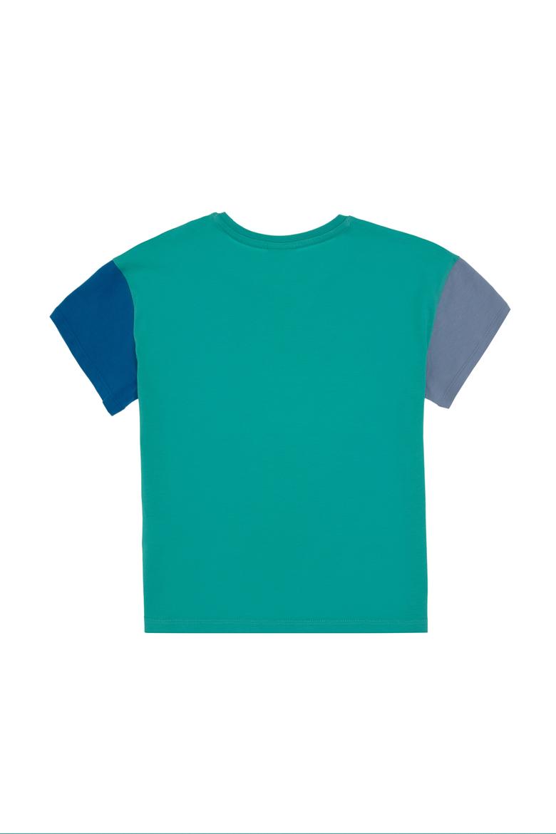 Erkek Çocuk Mint Oversize Bisiklet Yaka Tişört - 50307154021