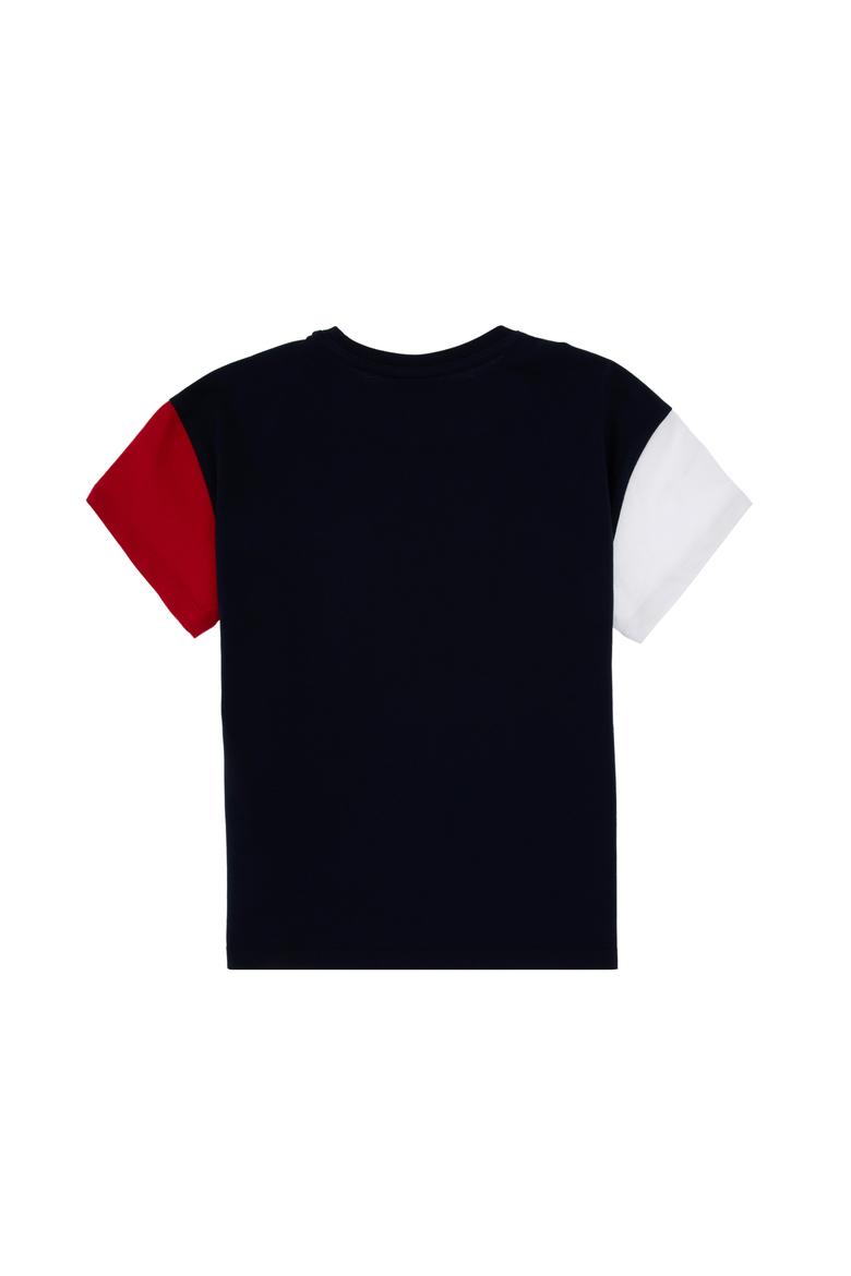 Erkek Çocuk Lacivert Oversize Bisiklet Yaka Tişört - 50307154010