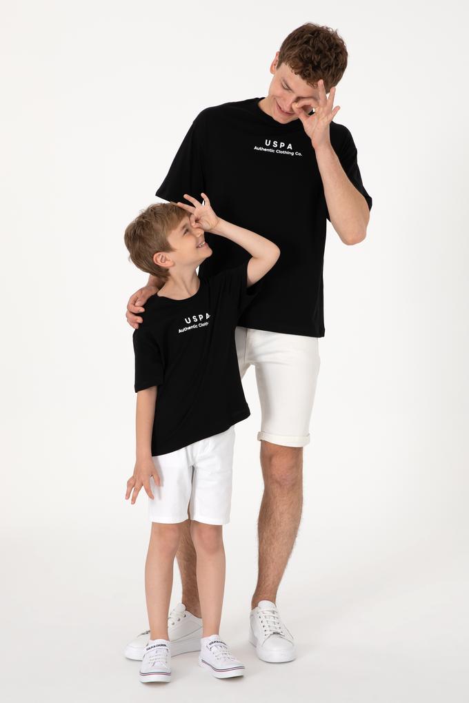 Erkek Comfort Fit Bisiklet Yaka Siyah Tişört