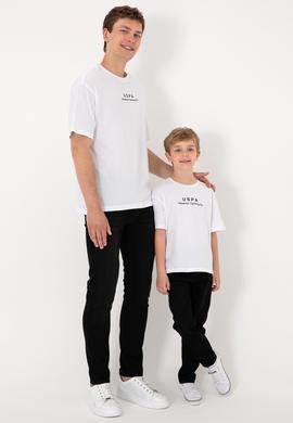 Erkek Comfort Fit Bisiklet Yaka Beyaz Tişört - 50294322001