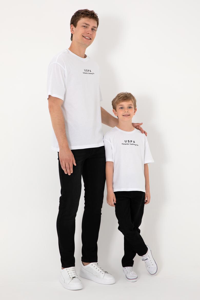 Erkek Comfort Fit Bisiklet Yaka Beyaz Tişört - 50294322001