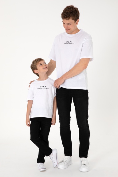 Erkek Comfort Fit Bisiklet Yaka Beyaz Tişört