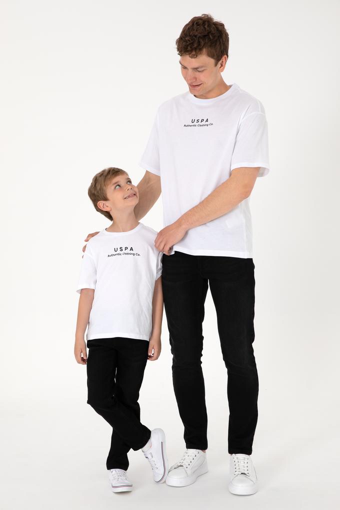 Erkek Comfort Fit Bisiklet Yaka Beyaz Tişört