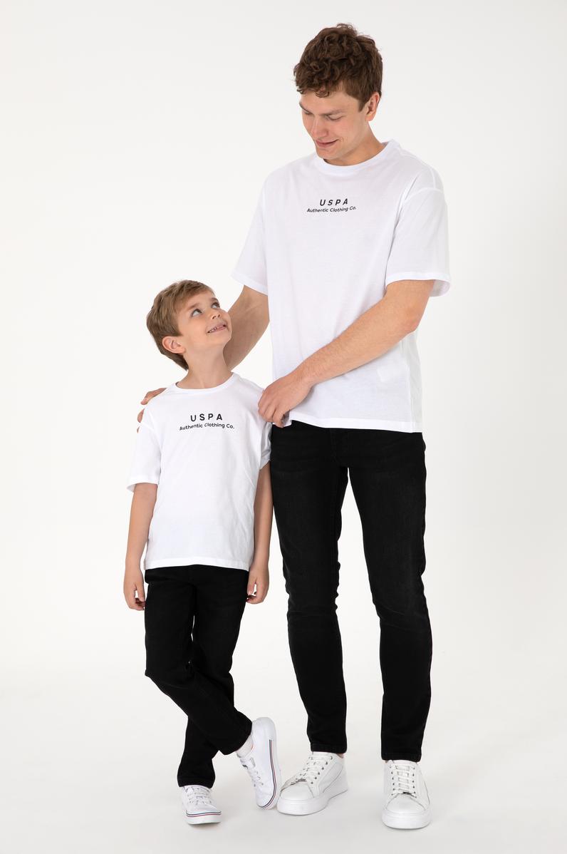 Erkek Comfort Fit Bisiklet Yaka Beyaz Tişört