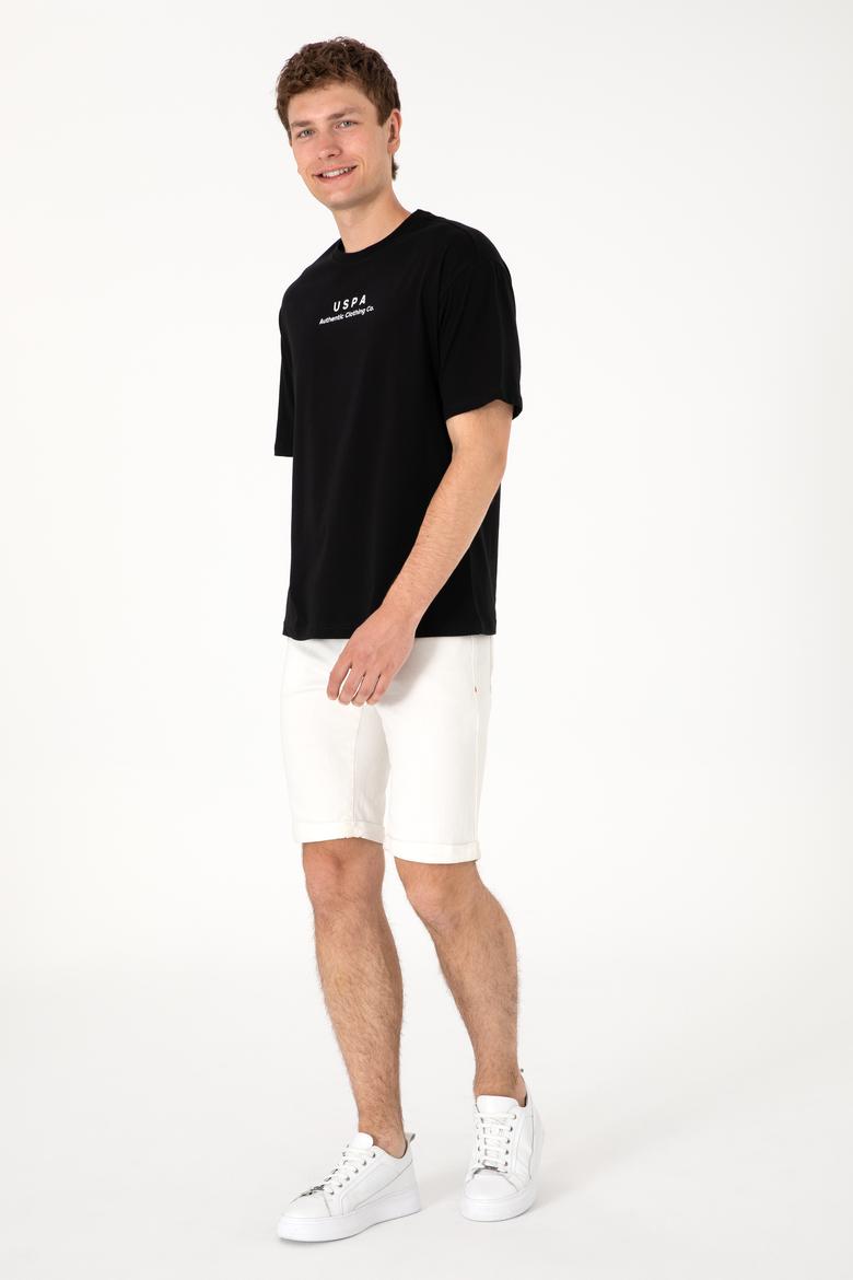 Erkek Comfort Fit Bisiklet Yaka Siyah Tişört - 50294322019