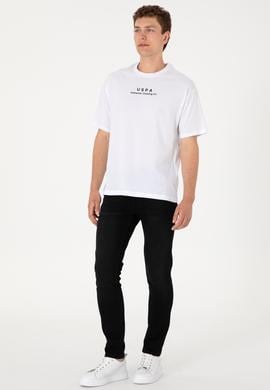 Erkek Comfort Fit Bisiklet Yaka Beyaz Tişört - 50294322001