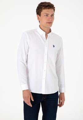 Erkek Beyaz Uzun Kollu Basic Gömlek - 50306338007