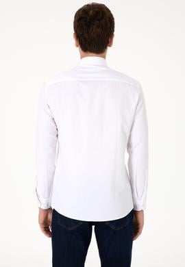 Erkek Beyaz Uzun Kollu Basic Gömlek - 50306338007