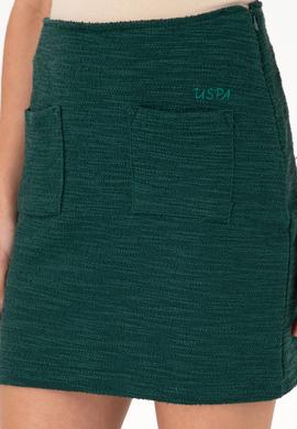 Kadın Koyu Yeşil Mini Boy Örme Etek - 50294338022