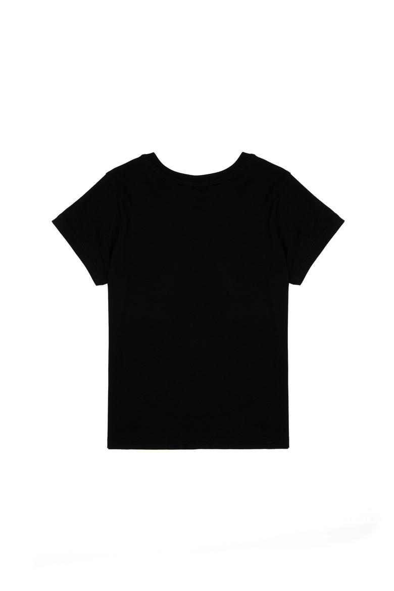 Erkek Çocuk Siyah Basic Bisiklet Yaka Tişört - 50306502022
