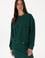 Kadın Koyu Yeşil Bisiklet Yaka Sweatshırt