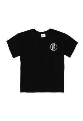 Erkek Çocuk Siyah Oversize Bisiklet Yaka Tişört - 50298981039