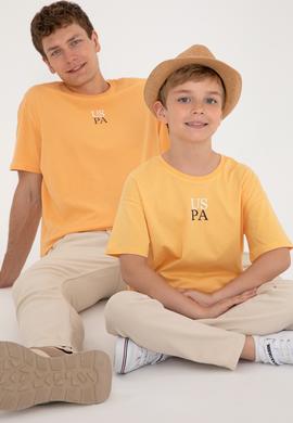 Erkek Çocuk Kavun Oversize Bisiklet Yaka Tişört - 50306498078