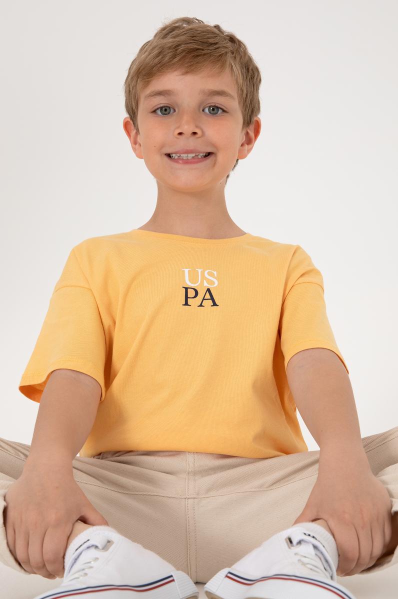 Erkek Çocuk Kavun Oversize Bisiklet Yaka Tişört