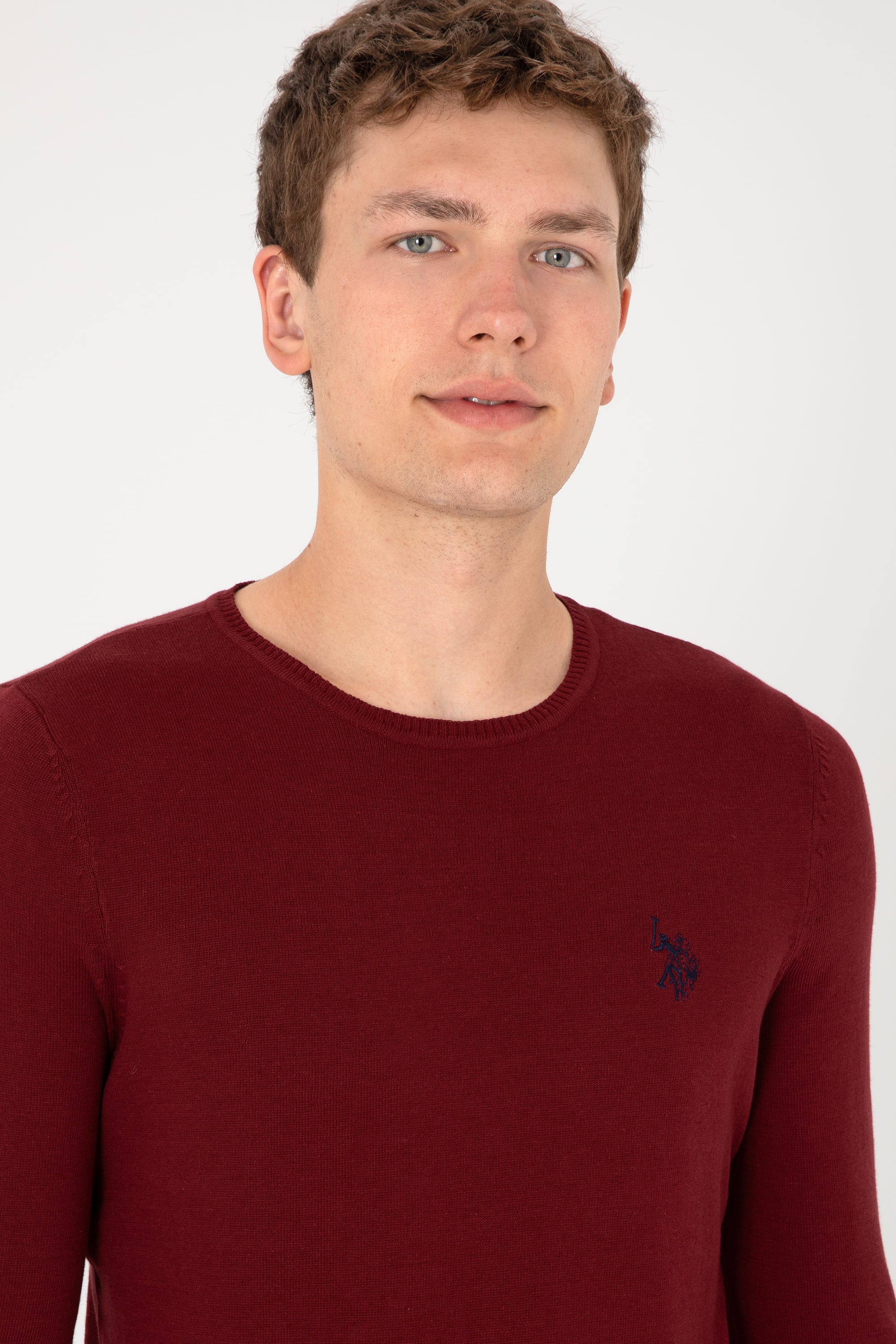 Erkek Bordo Basic Kazak - Image 4