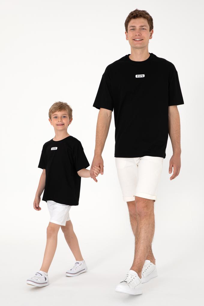 Erkek Oversize Fit Bisiklet Yaka Siyah Tişört