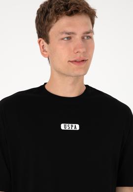 Erkek Oversize Fit Bisiklet Yaka Siyah Tişört - 50305923027