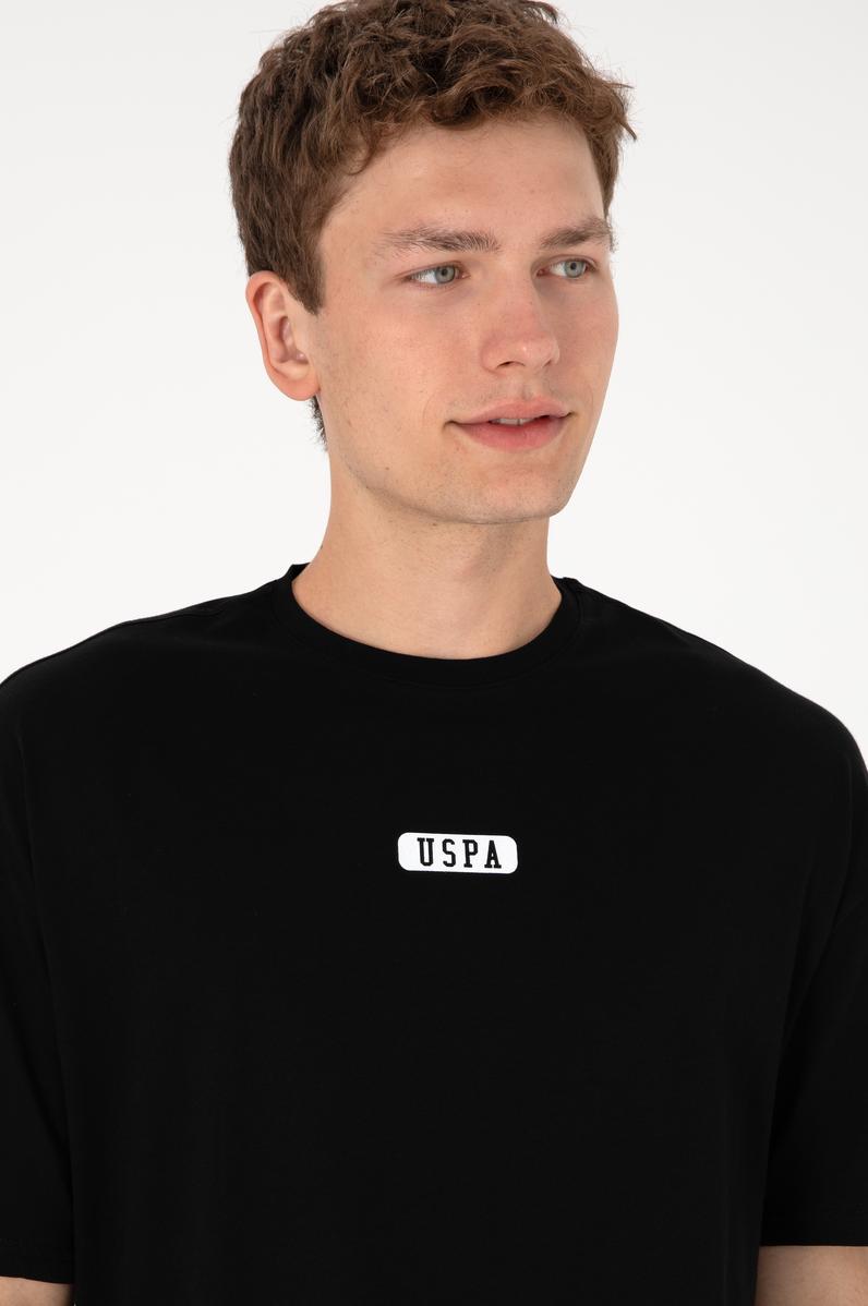 Erkek Oversize Fit Bisiklet Yaka Siyah Tişört