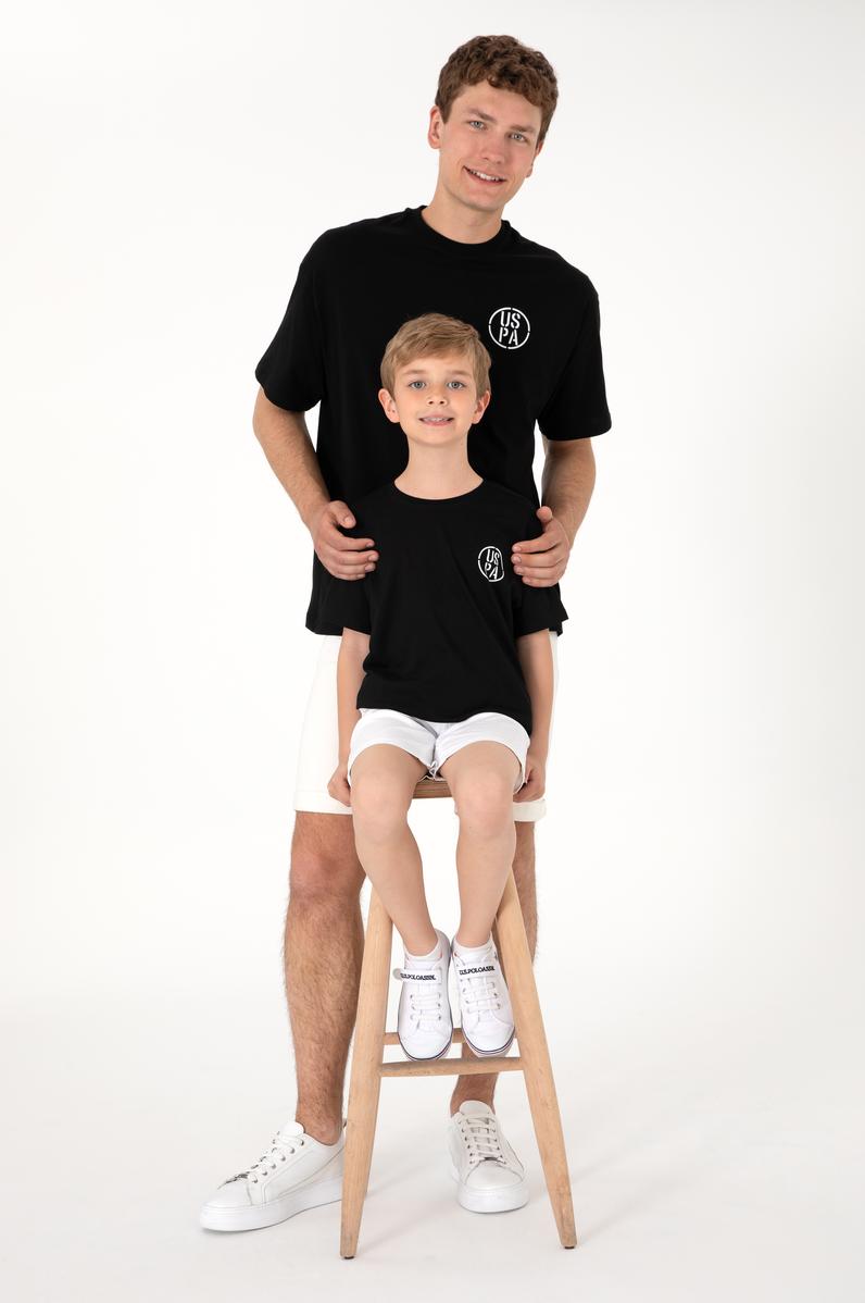 Erkek Oversize Fit Bisiklet Yaka Siyah Tişört