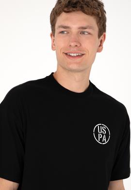 Erkek Oversize Fit Bisiklet Yaka Siyah Tişört - 50305904040