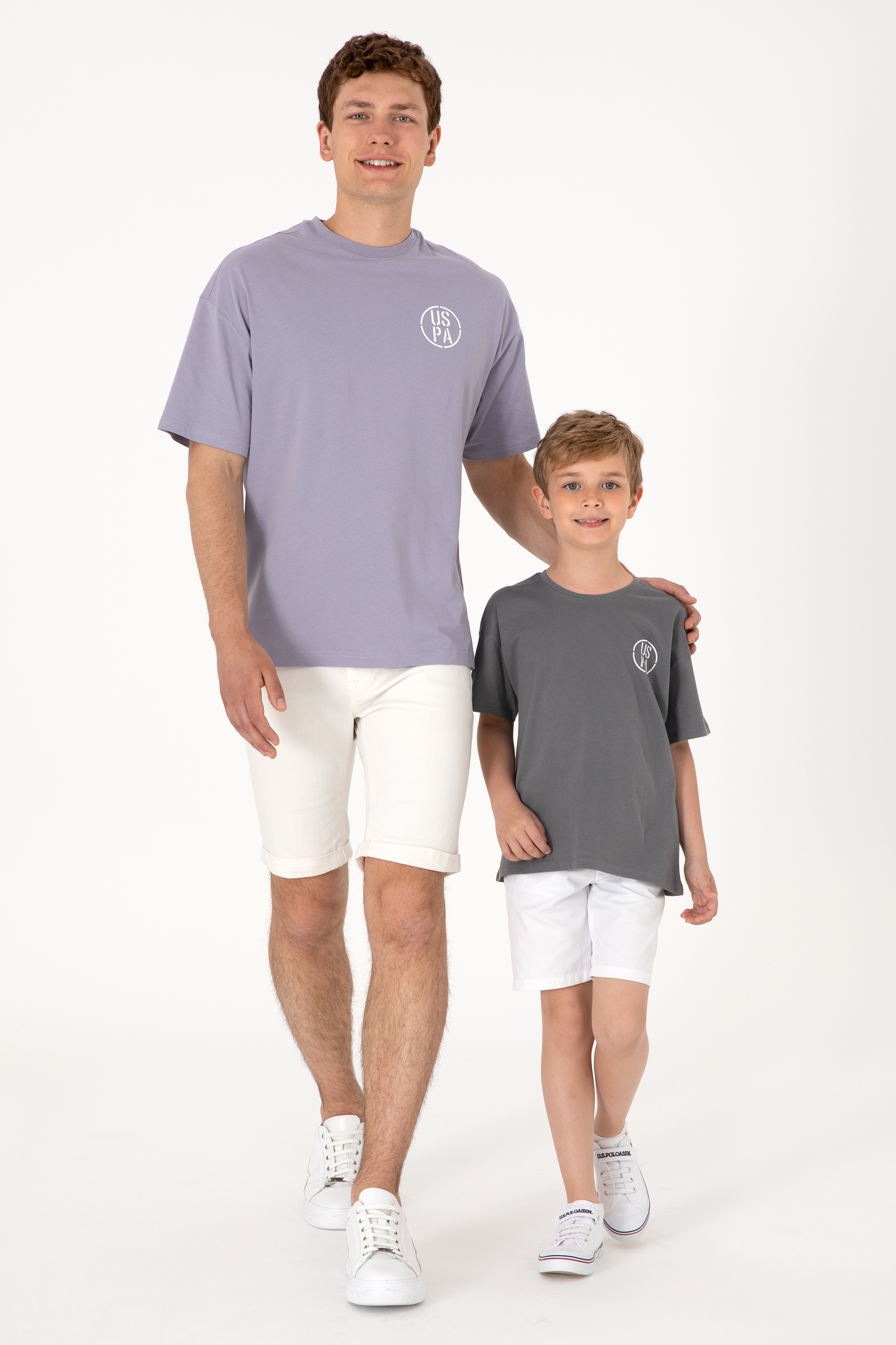Erkek Oversize Fit Bisiklet Yaka Gri Tişört - Image 2