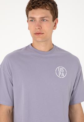 Erkek Oversize Fit Bisiklet Yaka Gri Tişört - 50305904028