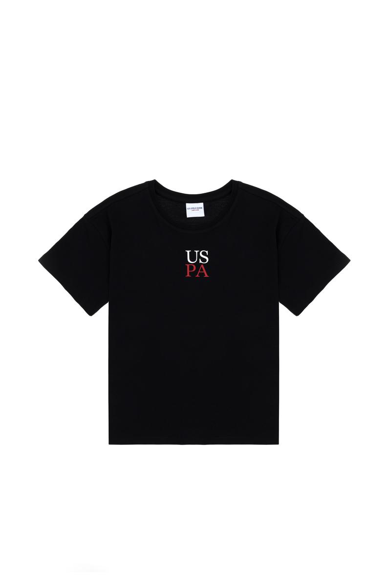 Erkek Çocuk Siyah Oversize Bisiklet Yaka Tişört