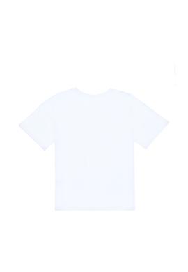 Erkek Çocuk Beyaz Oversize Bisiklet Yaka Tişört - 50306498028