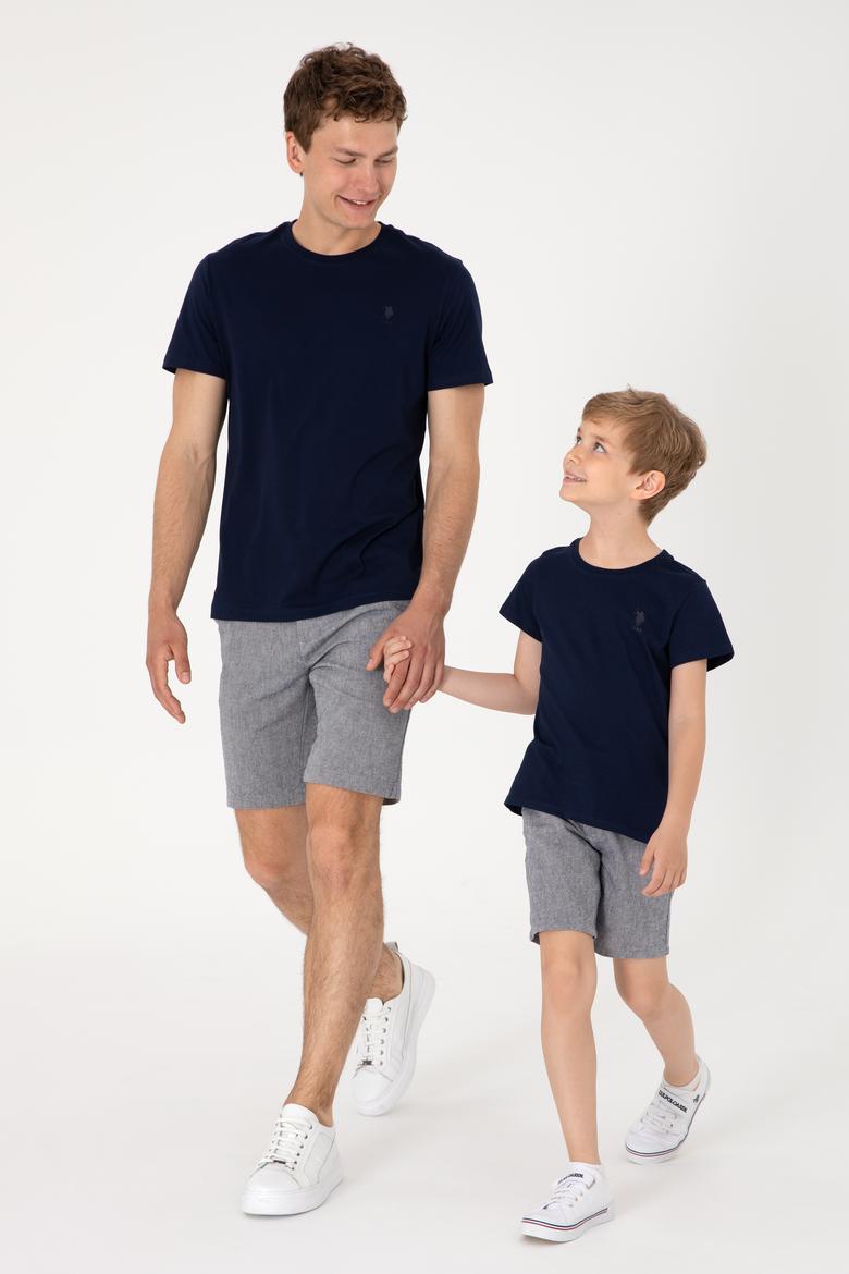 Erkek Çocuk Lacivert Comfort Basic Bisiklet Yaka Tişört - 50306502033