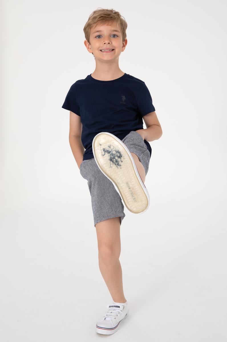 Erkek Çocuk Lacivert Comfort Basic Bisiklet Yaka Tişört