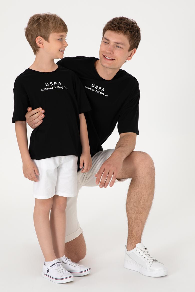 Erkek Çocuk Siyah Comfort Basic Bisiklet Yaka Tişört