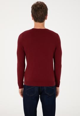 Erkek Bordo Basic Kazak - 50293505048