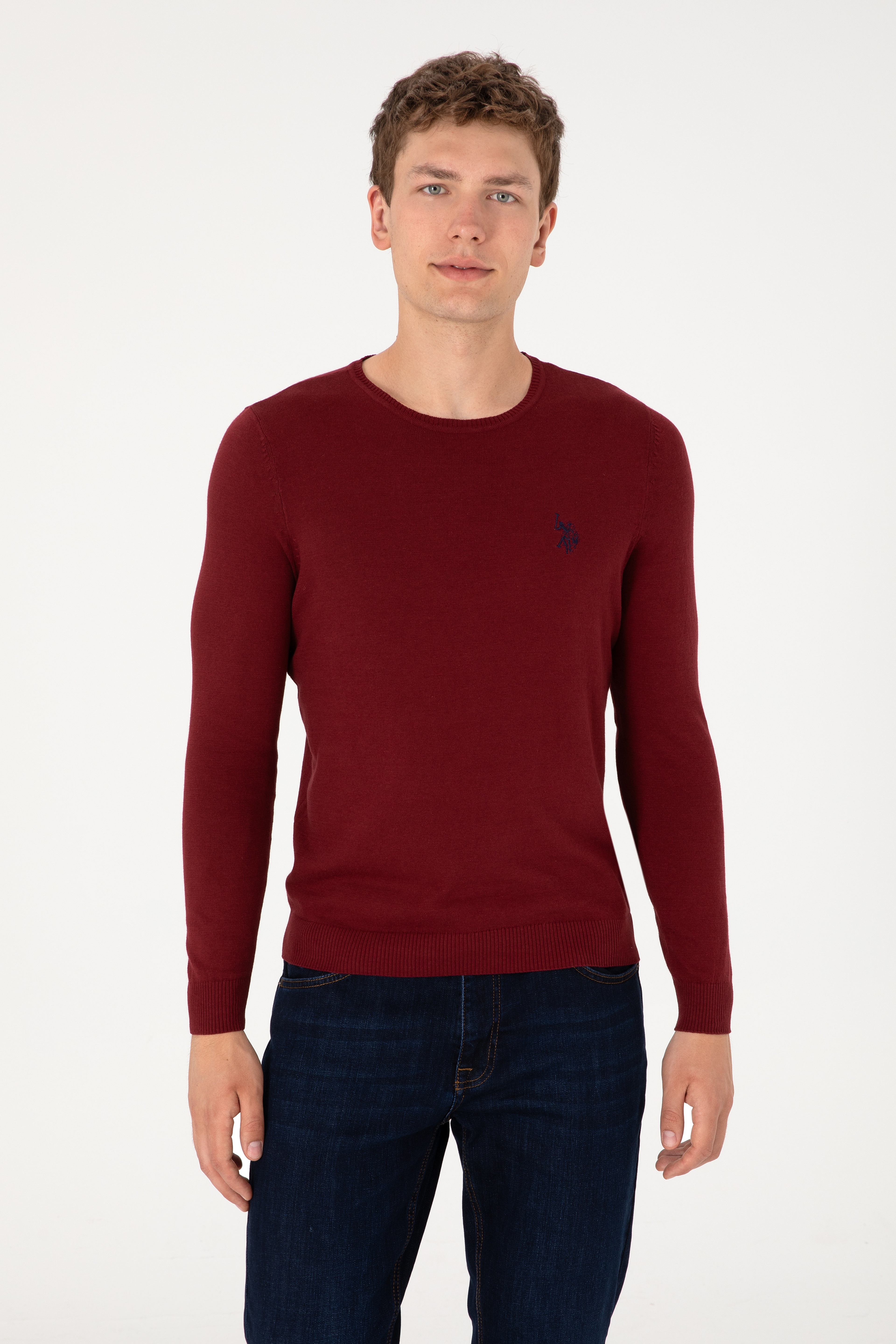 Erkek Bordo Basic Kazak - Image 3