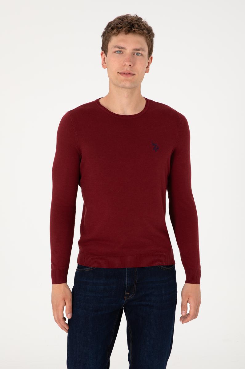 Erkek Bordo Basic Kazak