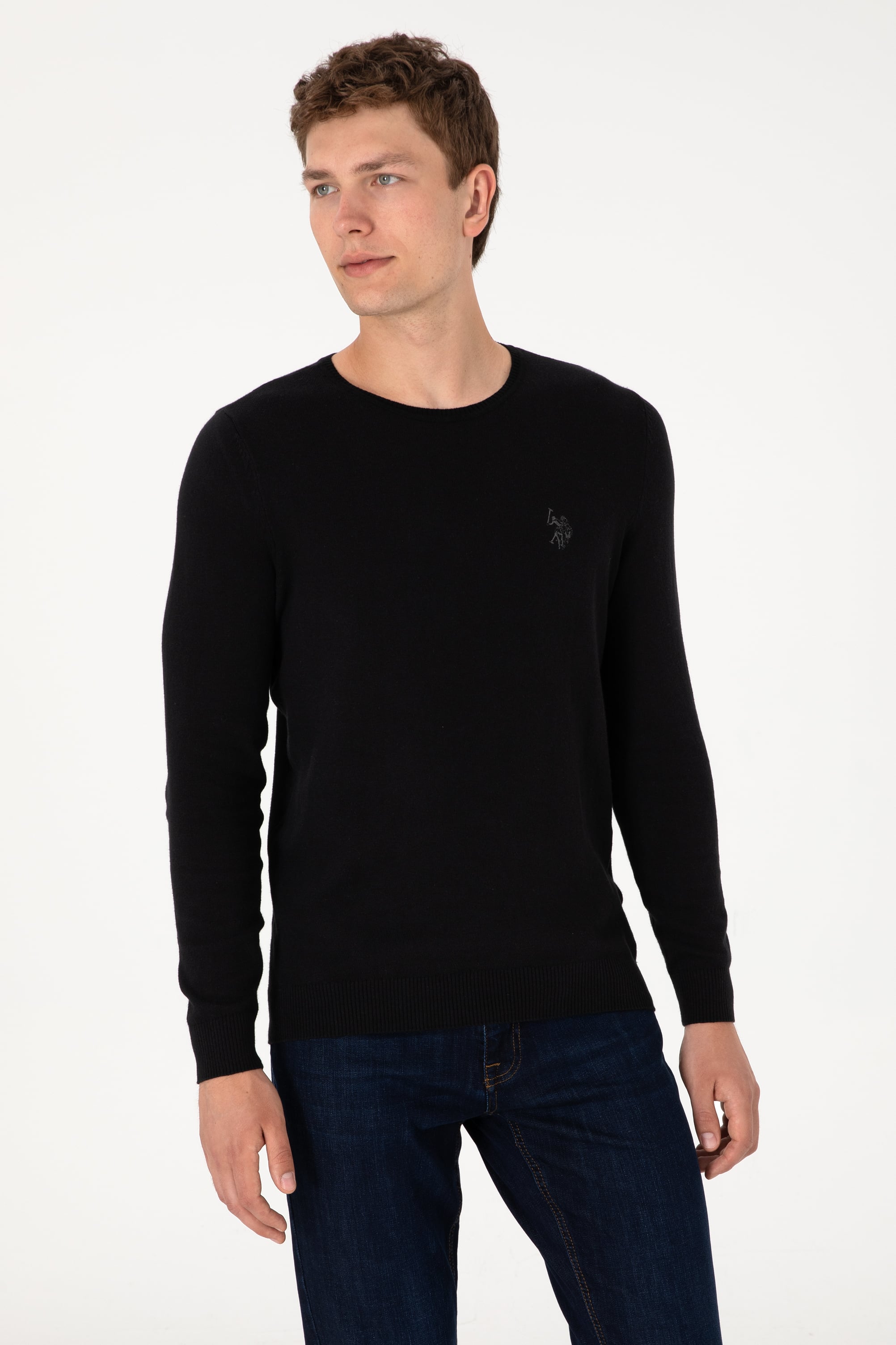 Erkek Siyah Basic Kazak - Image 5