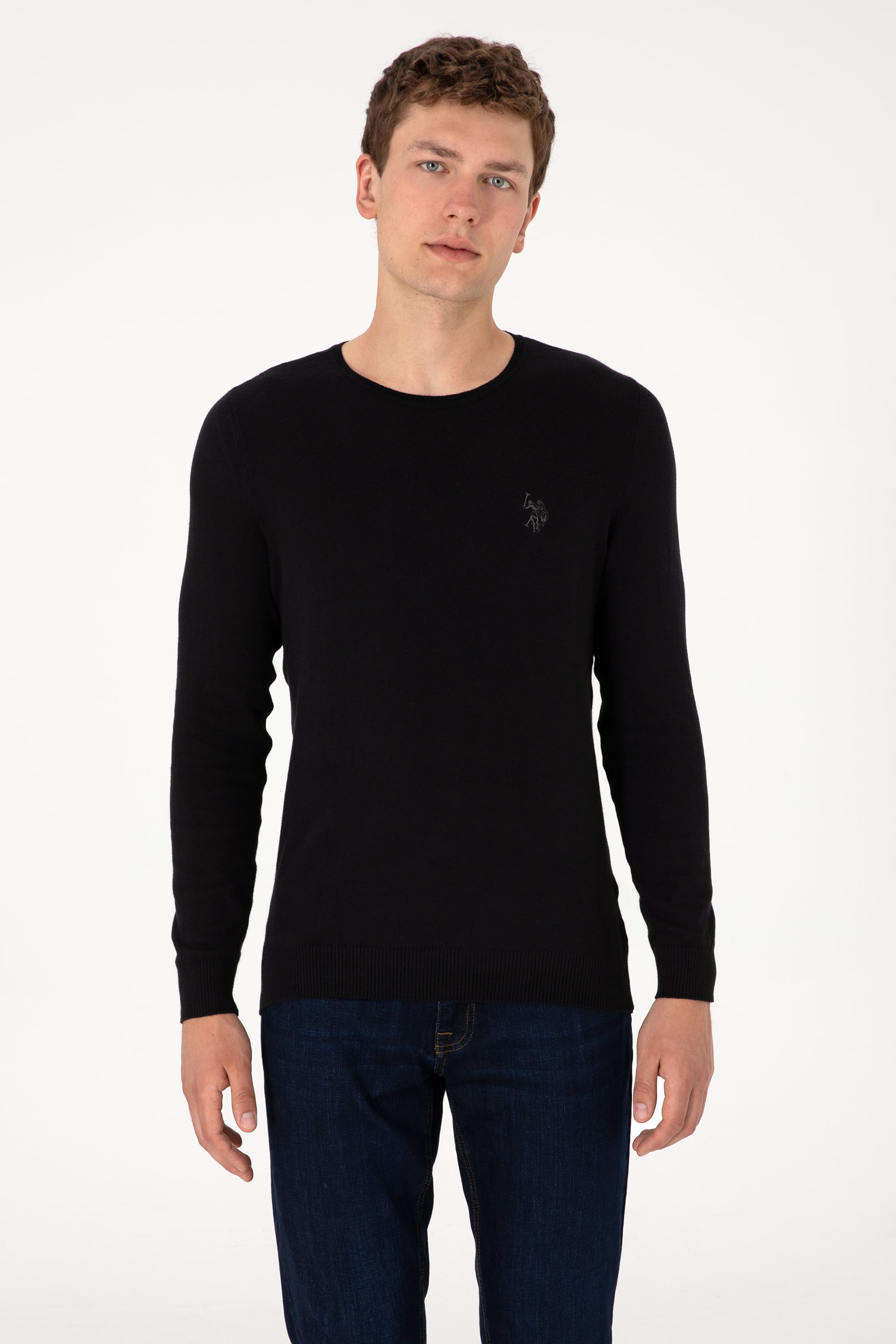 Erkek Siyah Basic Kazak - Image 1
