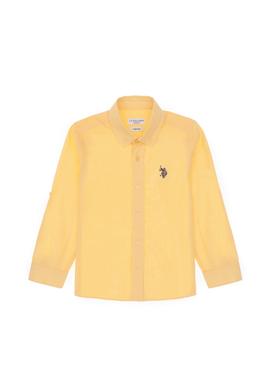 Erkek Çocuk Turuncu Uzun Kollu Basic Gömlek - 50306583025