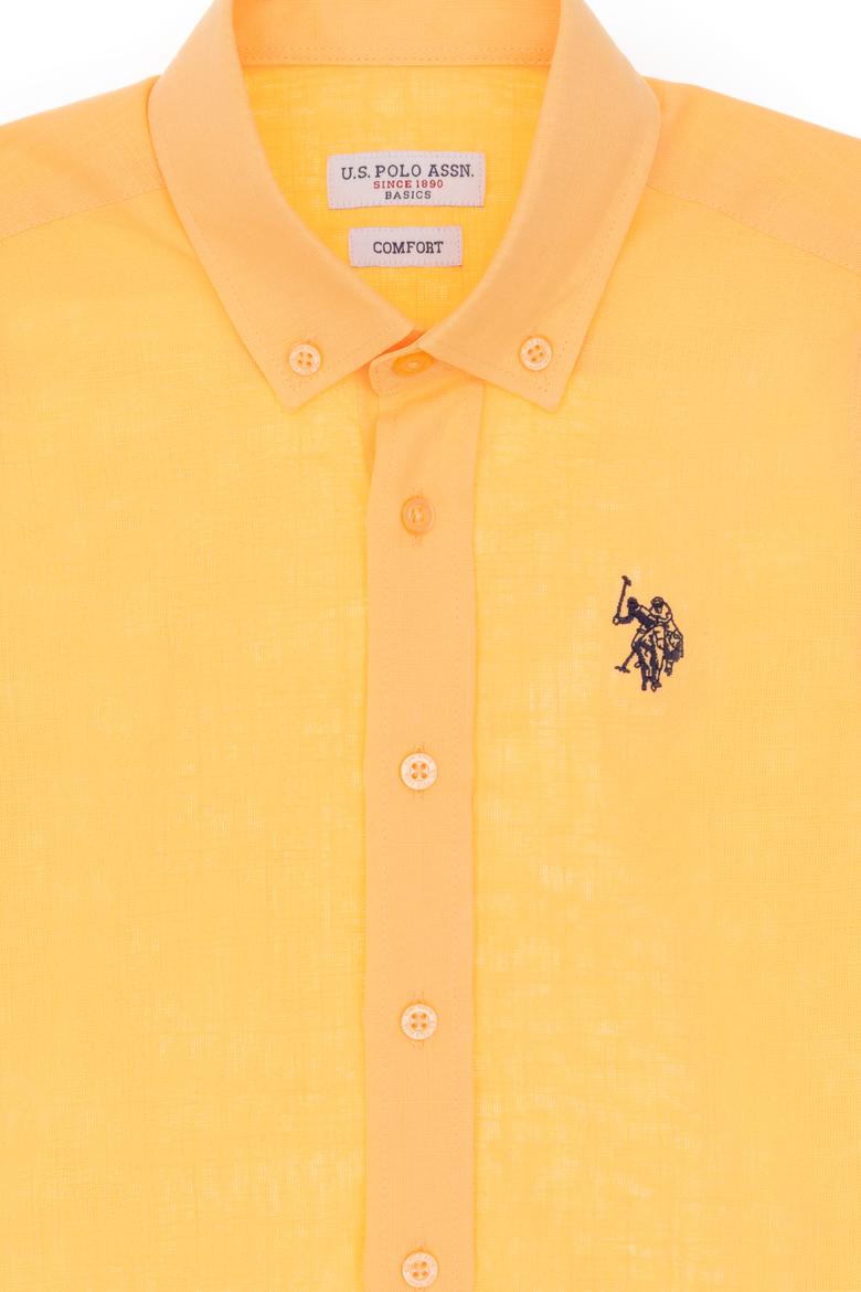 Erkek Çocuk Turuncu Uzun Kollu Basic Gömlek - 50306583025